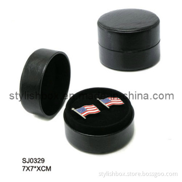 Single Pair PU Leather Cufflink Box (SJ0329)